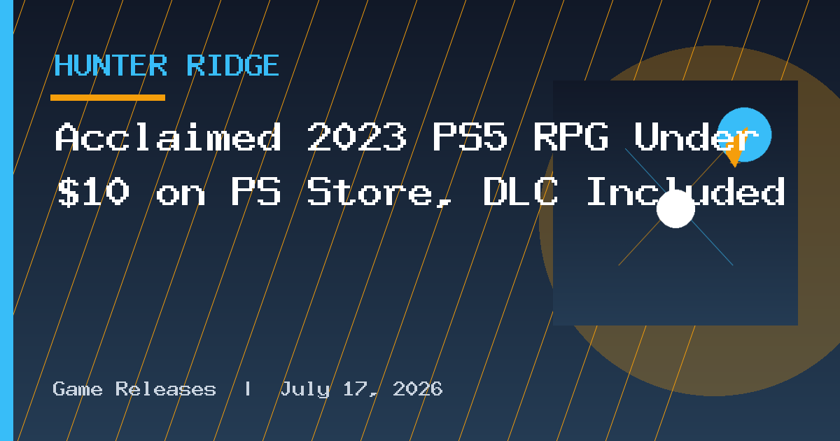 Acclaimed 2023 PS5 RPG Under $10 on PS Store, DLC Included