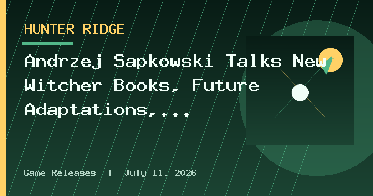 Andrzej Sapkowski Talks New Witcher Books, Future Adaptations, and More