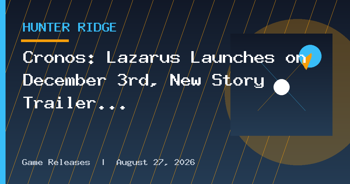 Cronos: Lazarus Launches on December 3rd, New Story Trailer Reveals The Tracker