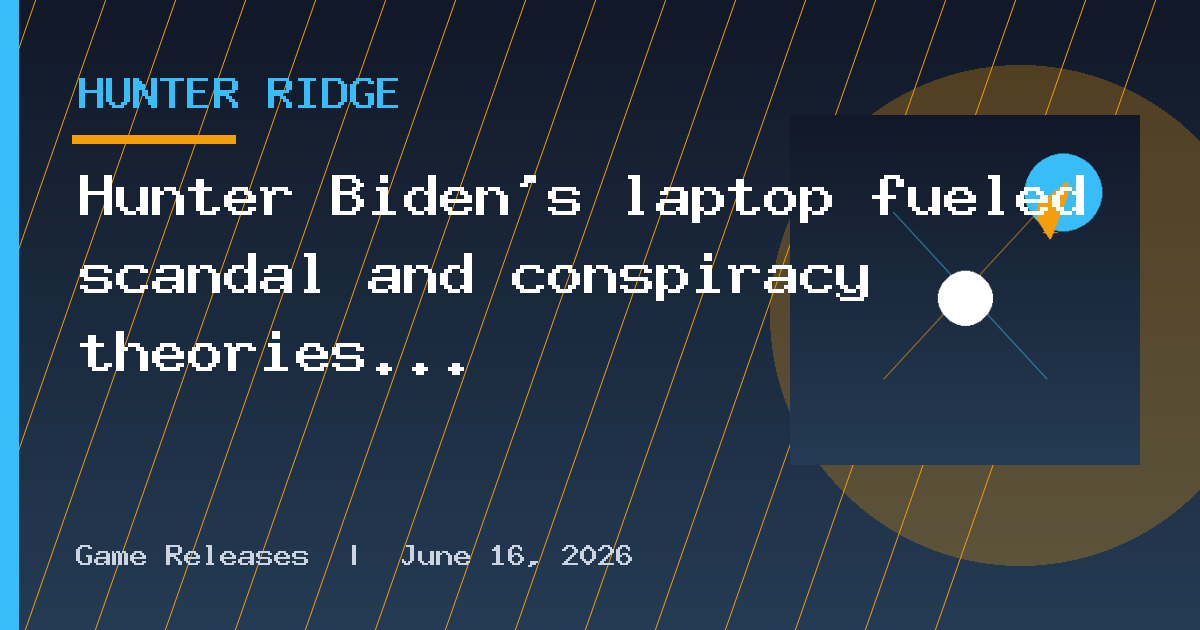 Hunter Biden’s laptop fueled scandal and conspiracy theories for years. Now he’s
