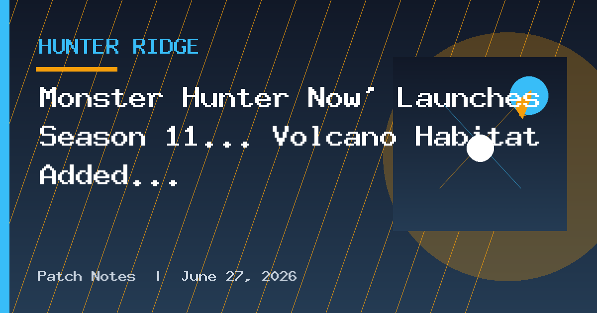 Monster Hunter Now' Launches Season 11... Volcano Habitat Added