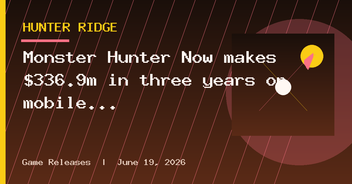 Monster Hunter Now makes $336.9m in three years on mobile