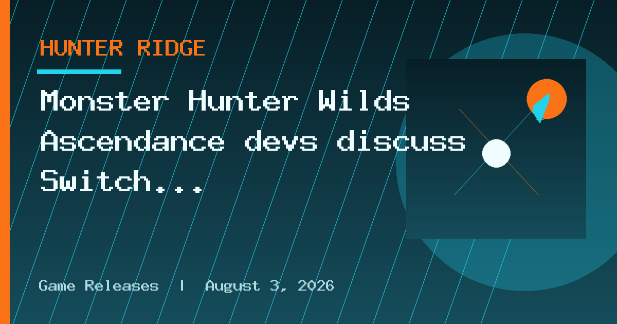 Monster Hunter Wilds Ascendance devs discuss Switch 2, Wilds feedback
