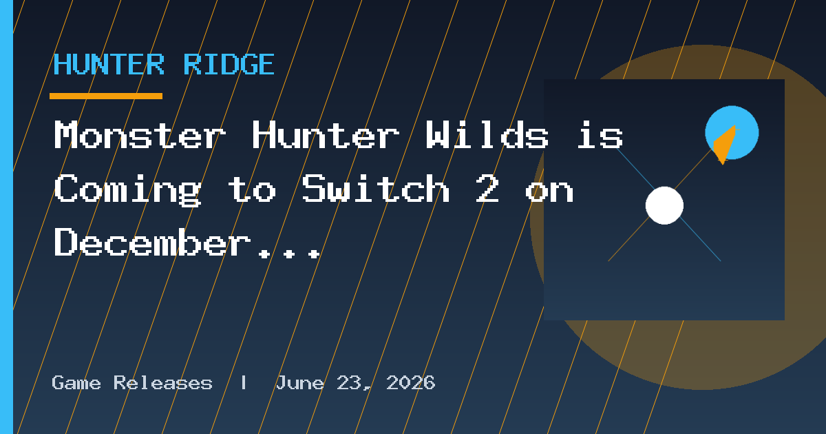 Monster Hunter Wilds is Coming to Switch 2 on December 4