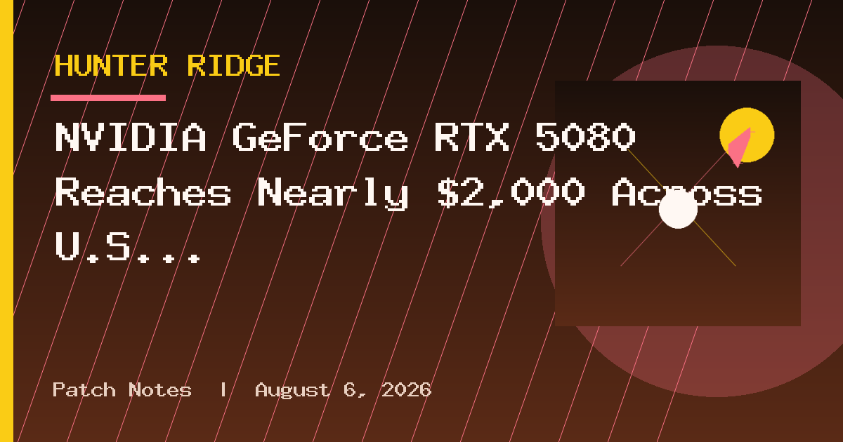 NVIDIA GeForce RTX 5080 Reaches Nearly $2,000 Across U.S. Retailers