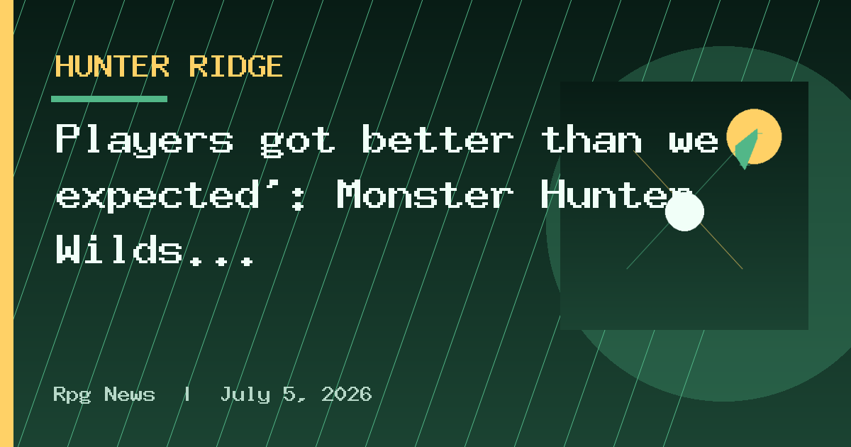 Players got better than we expected': Monster Hunter Wilds DLC director says