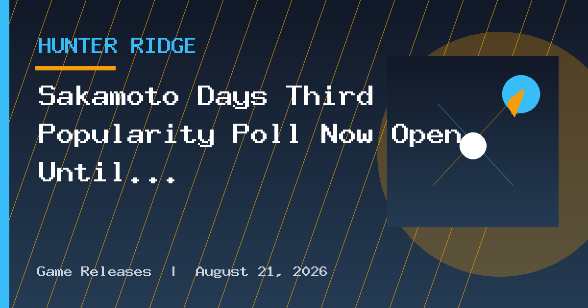 Sakamoto Days Third Popularity Poll Now Open Until November 30