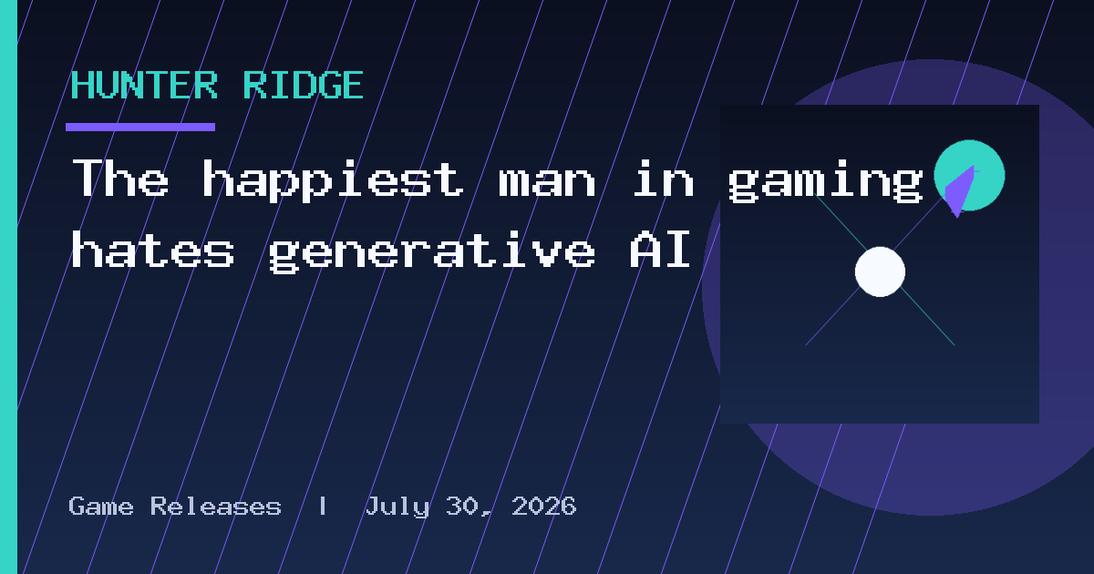 The happiest man in gaming hates generative AI