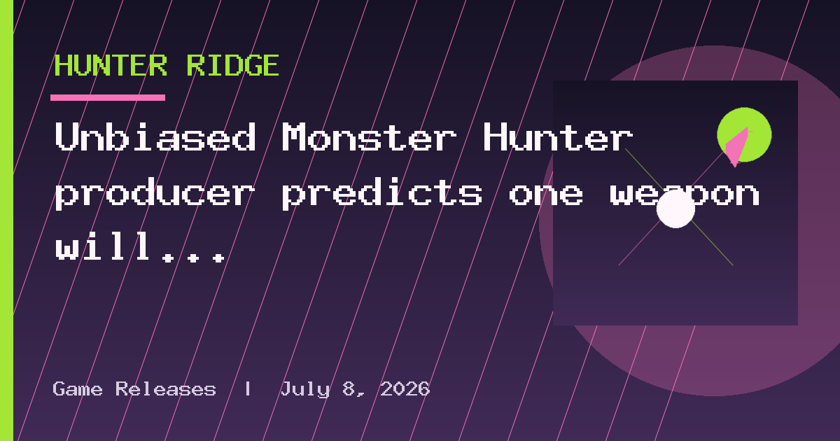 Unbiased Monster Hunter producer predicts one weapon will climb the popularity
