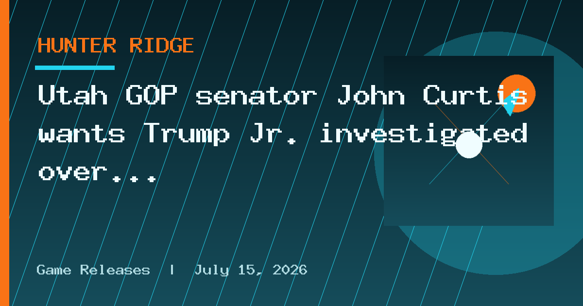 Utah GOP senator John Curtis wants Trump Jr. investigated over a Russian-funded